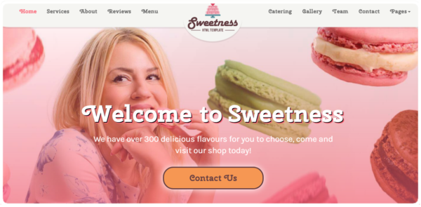 Sweetness - One Page HTML Template